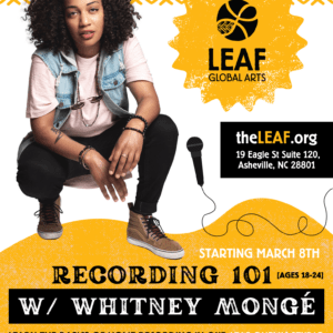 Whitney Monge's Recording 101 flyer