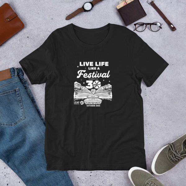 Live Life Like a Festival (white) unisex t-shirt - Image 5